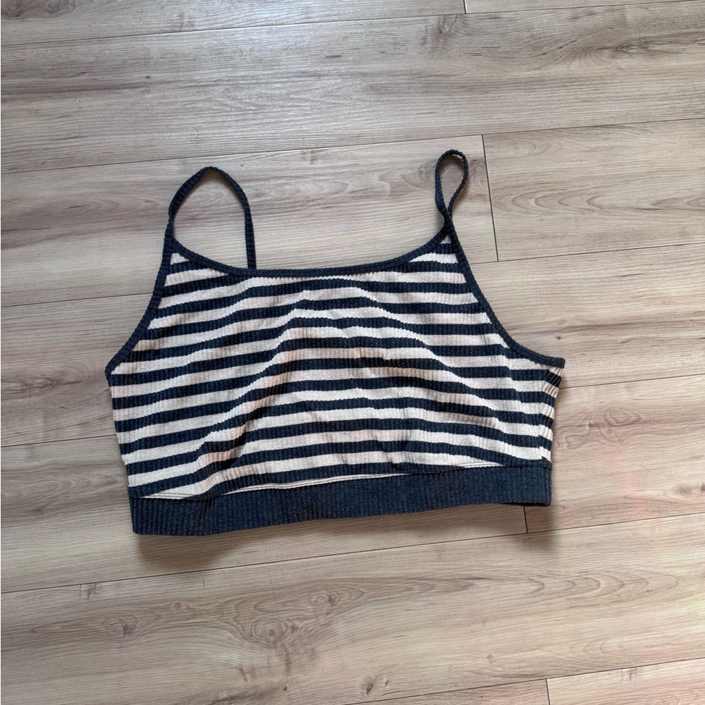 Torrid Black and Cream Striped Camisole